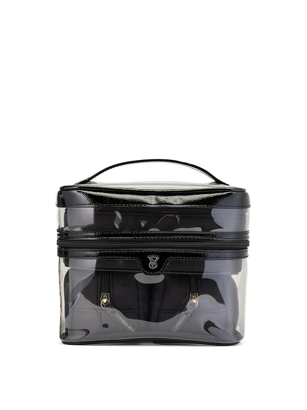 Victoria's Secret Black Clear Vinyl Toiletry Case